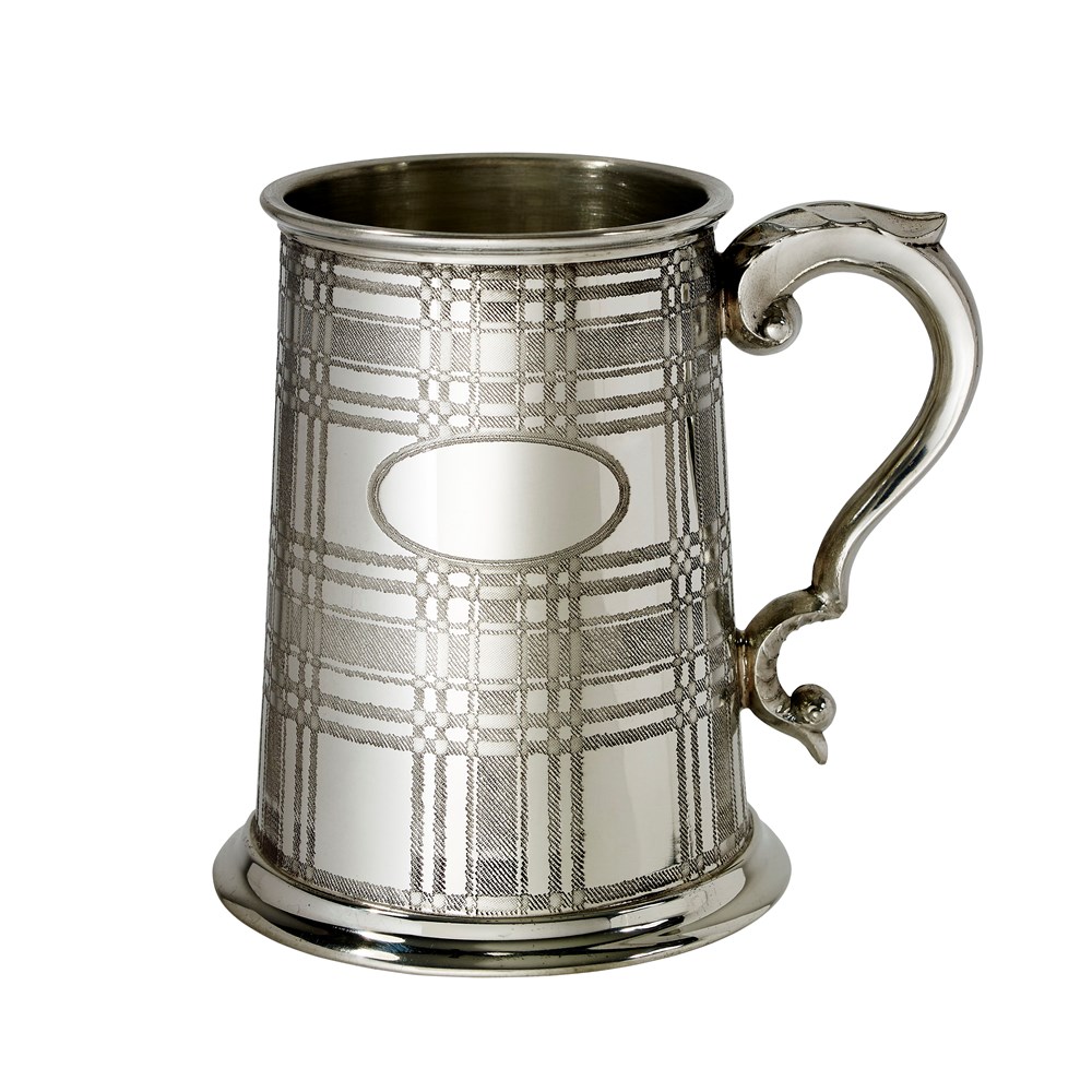 Tartan One Pint Pewter Tankard Tartan One Pint Pewter Tankard