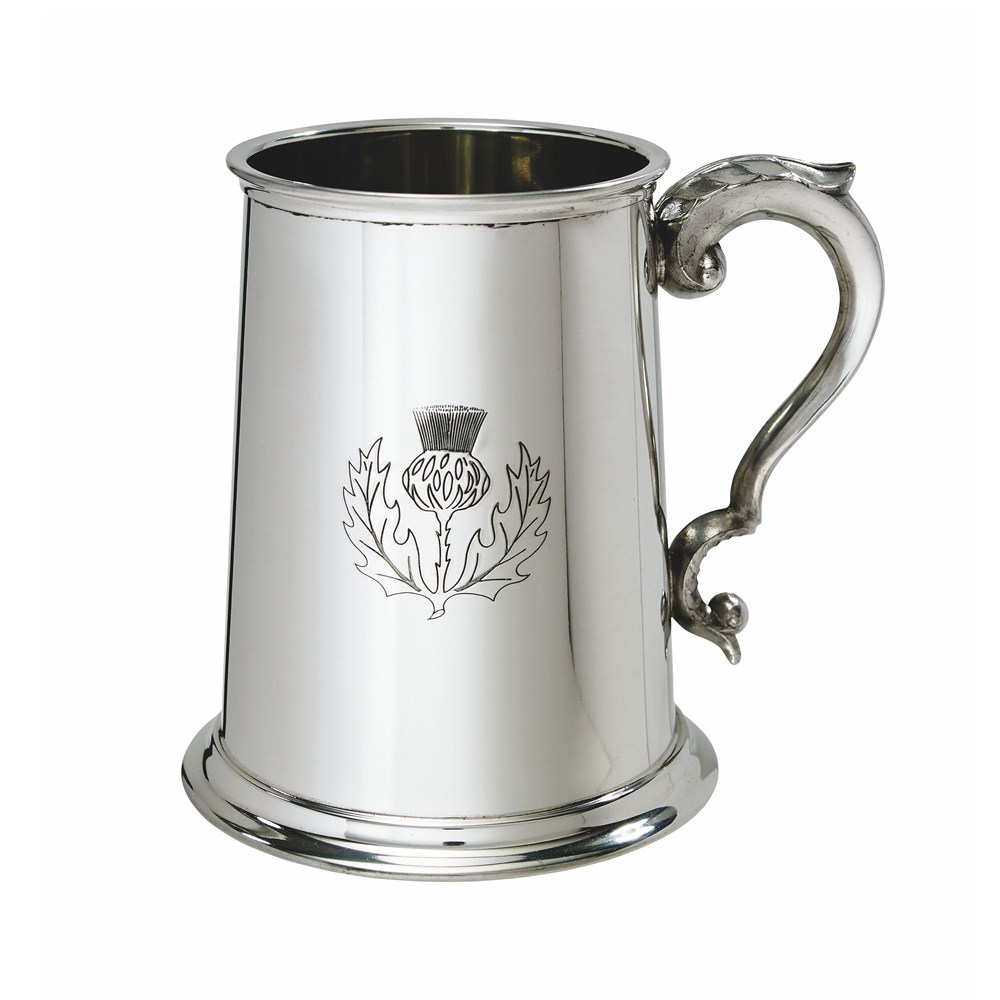 Thistle One Pint Pewter Tankard