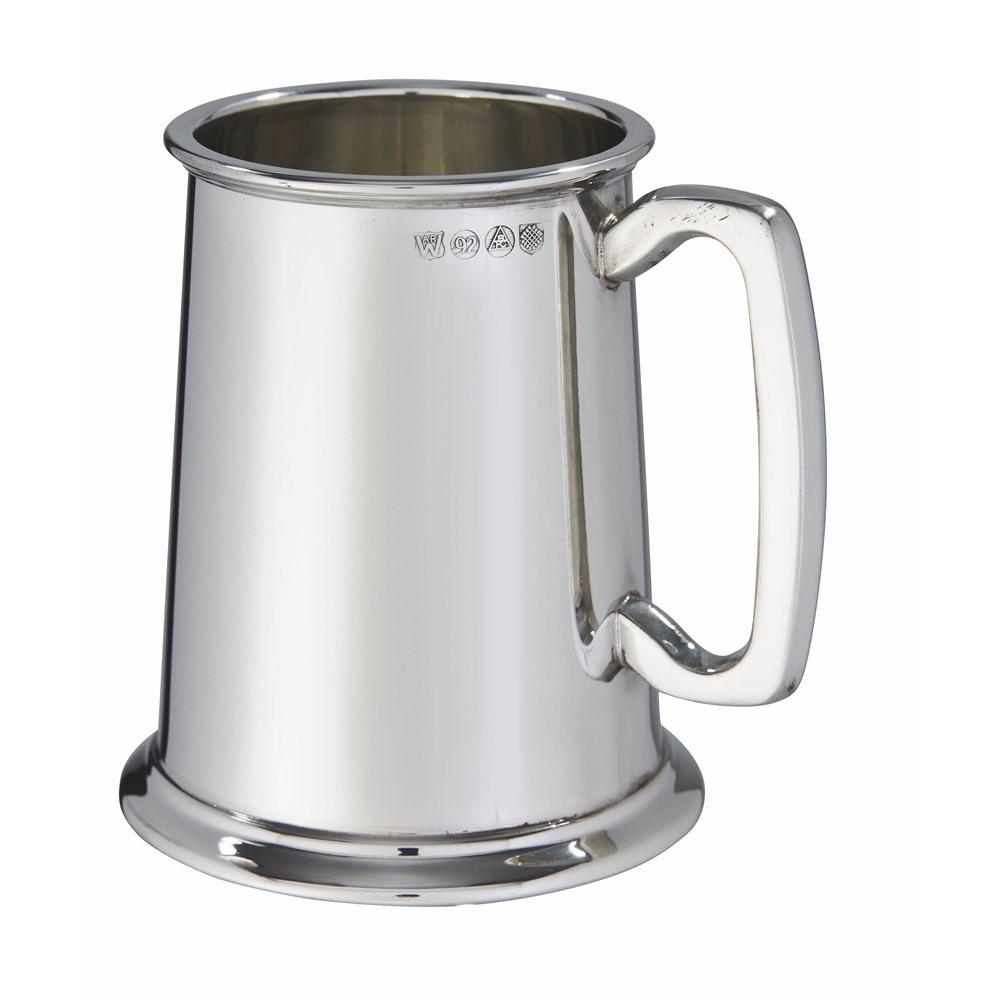 Plain One Pint Heavy Pewter Tankard