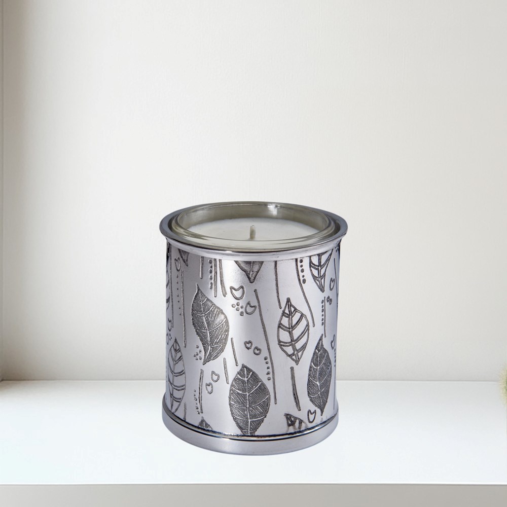Leaf Pewter Candle Votive