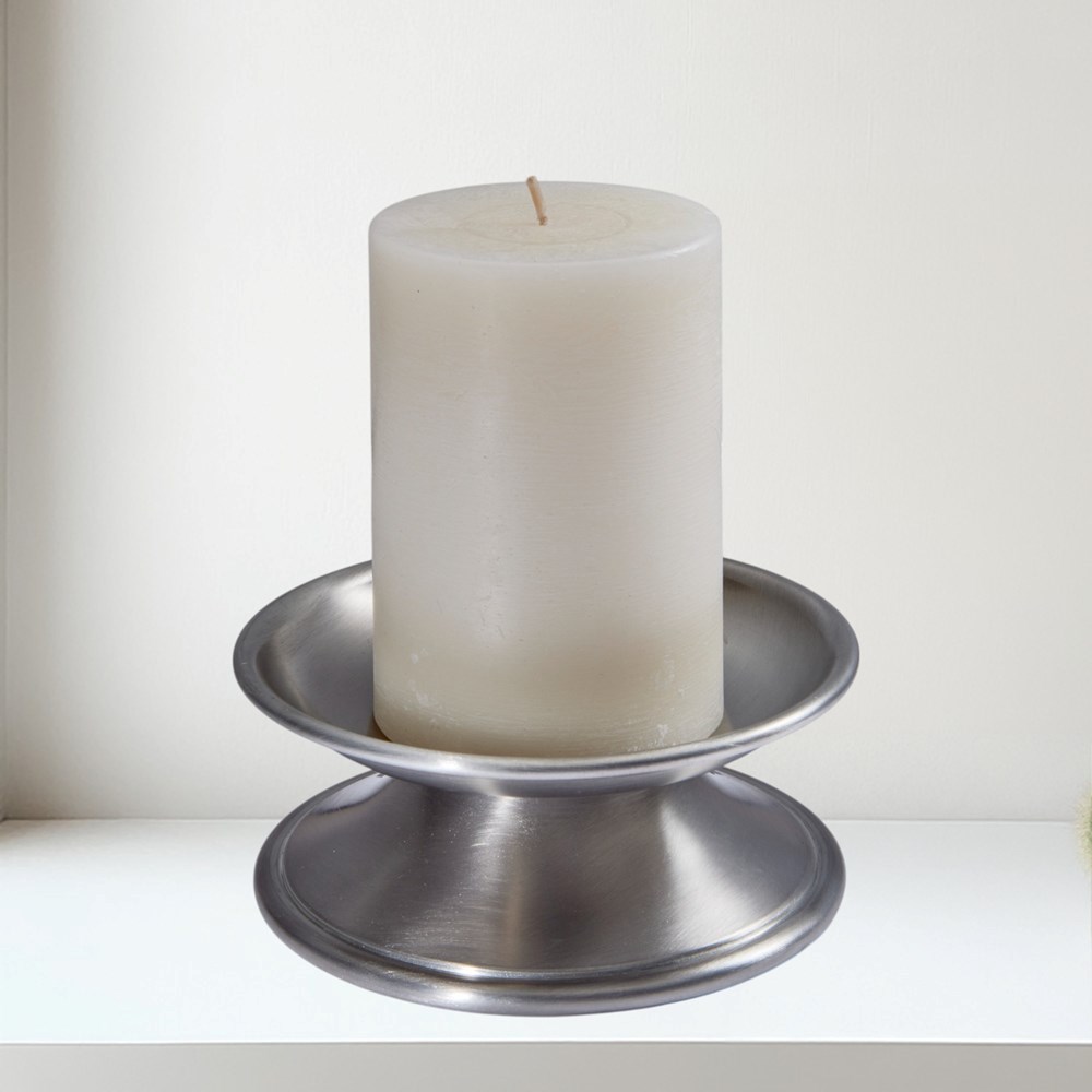 Medieval Antique Finish Pewter Candle Holder