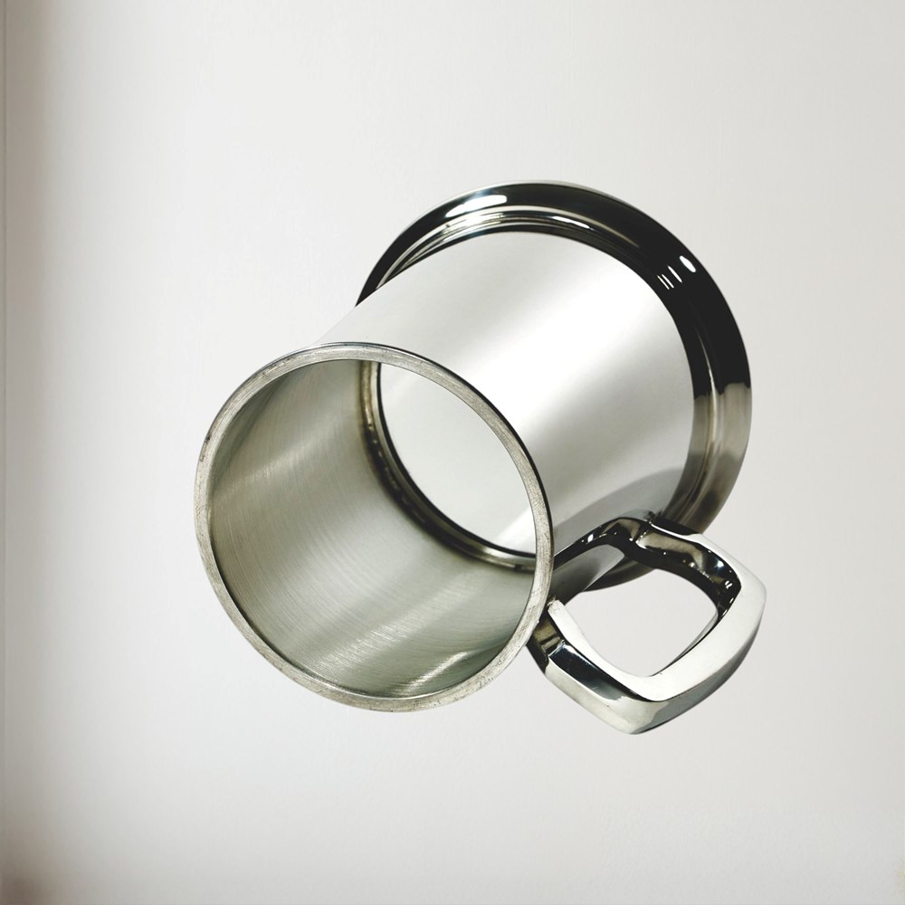 Standard Plain Glass Base One Pint Pewter Tankard