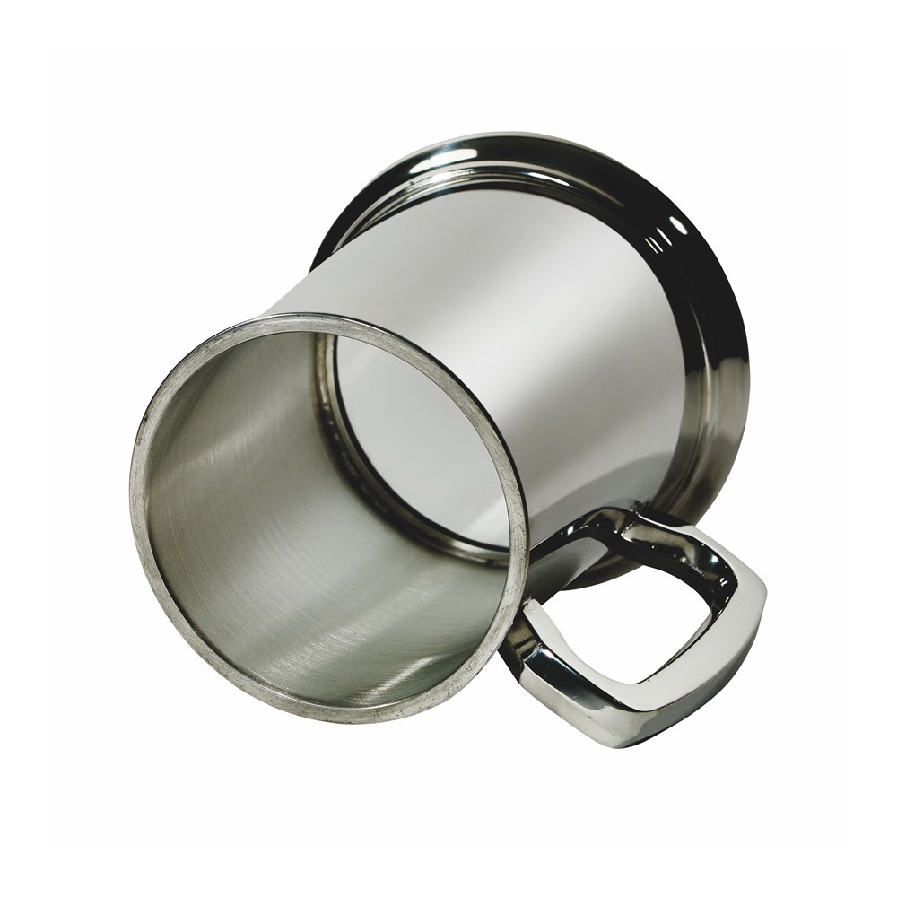 Standard Plain Glass Base One Pint Pewter Tankard