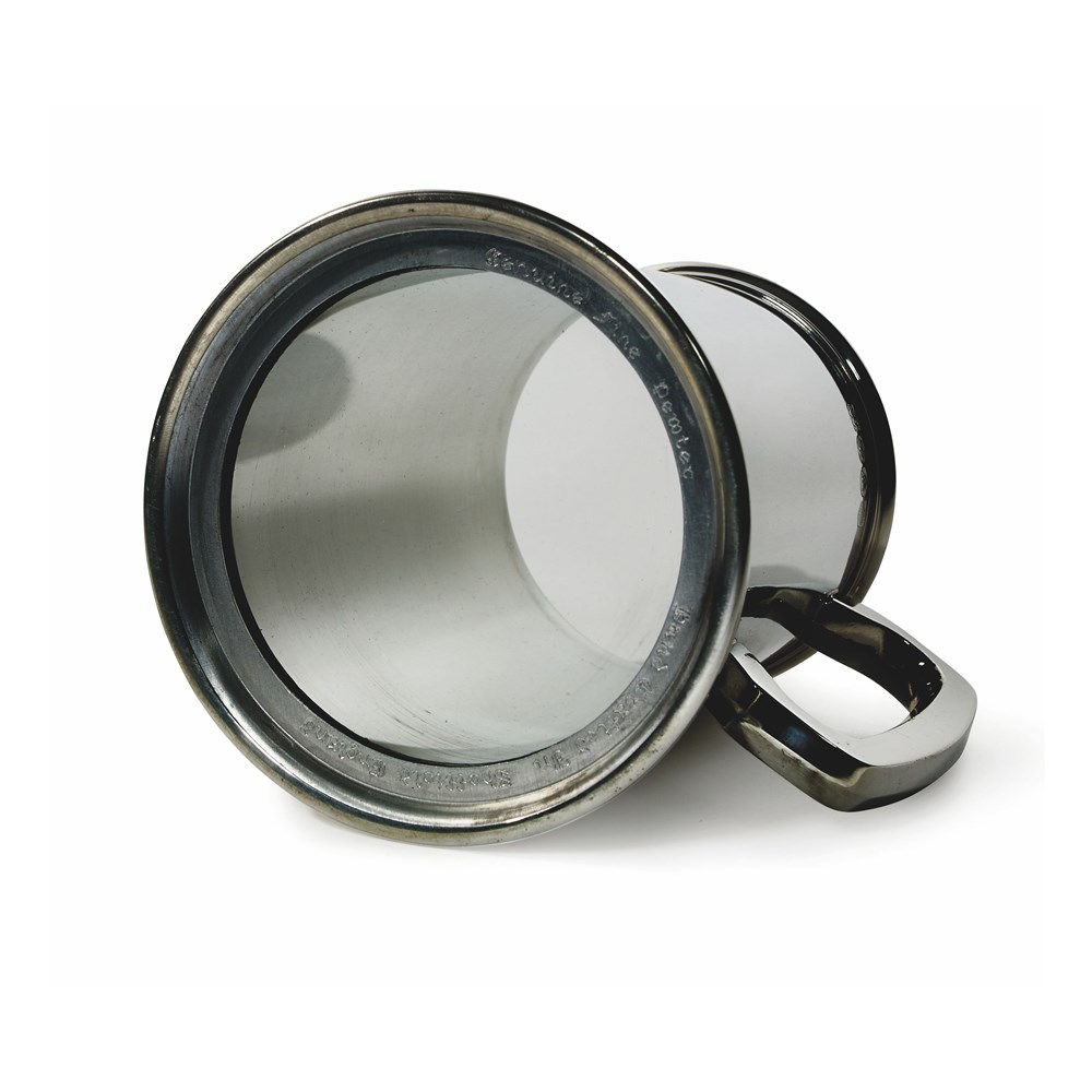 Plain Glass Base One Pint Pewter tankard