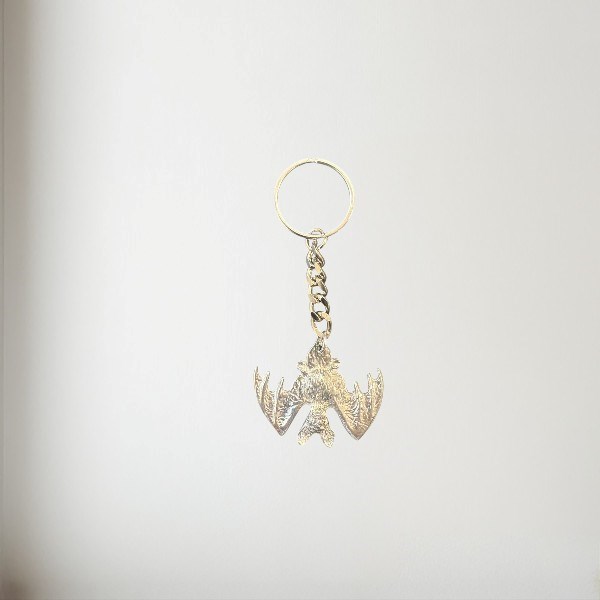 Initial A Touchmarked Pewter Keyring