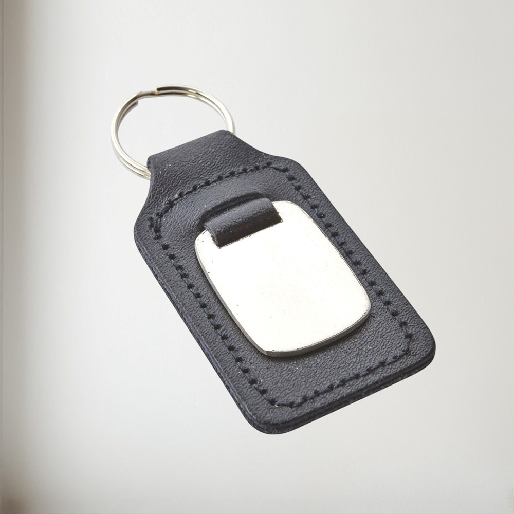 Leather And Stainless Steel Keyring