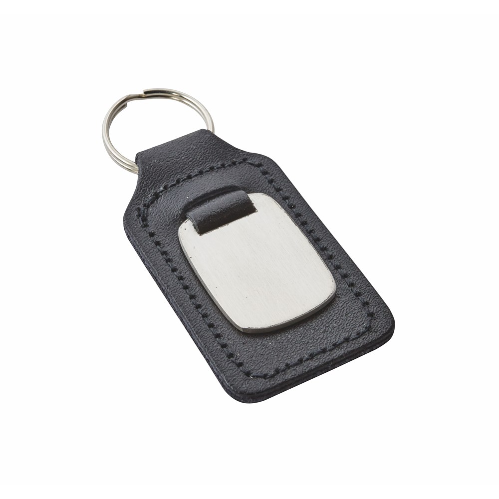 Leather And Stainless Steel Keyring