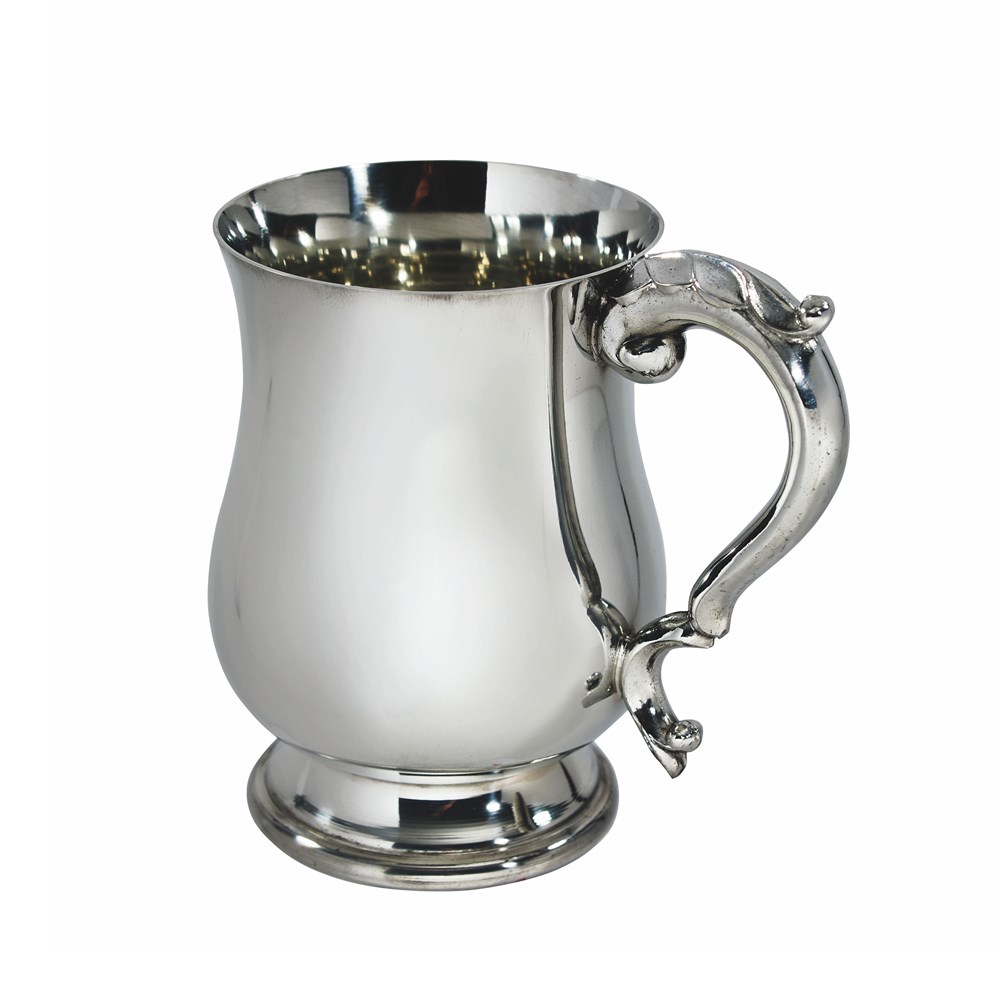 Half Pint Georgian Pewter Tankard