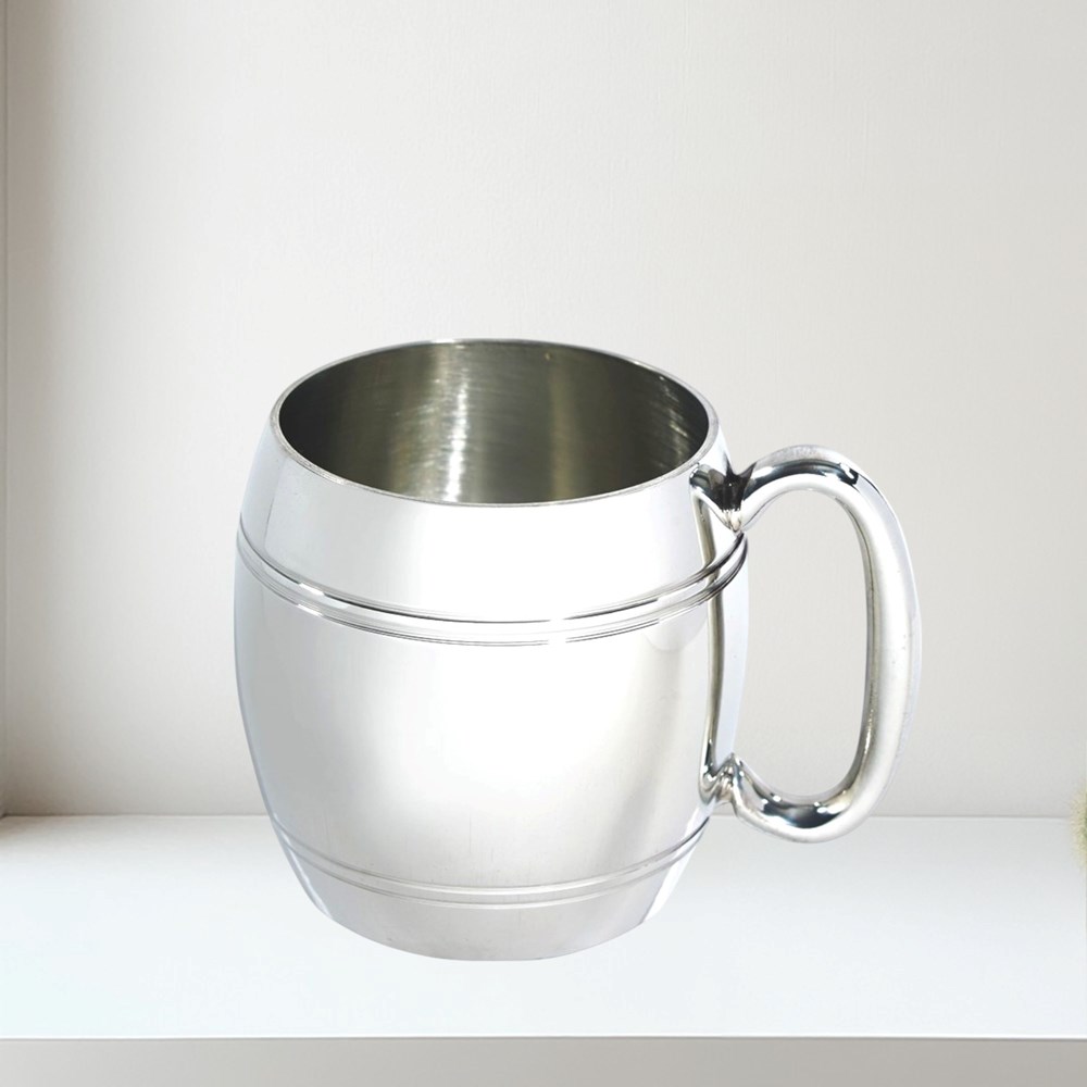 Half Pint Barrel Pewter Tankard