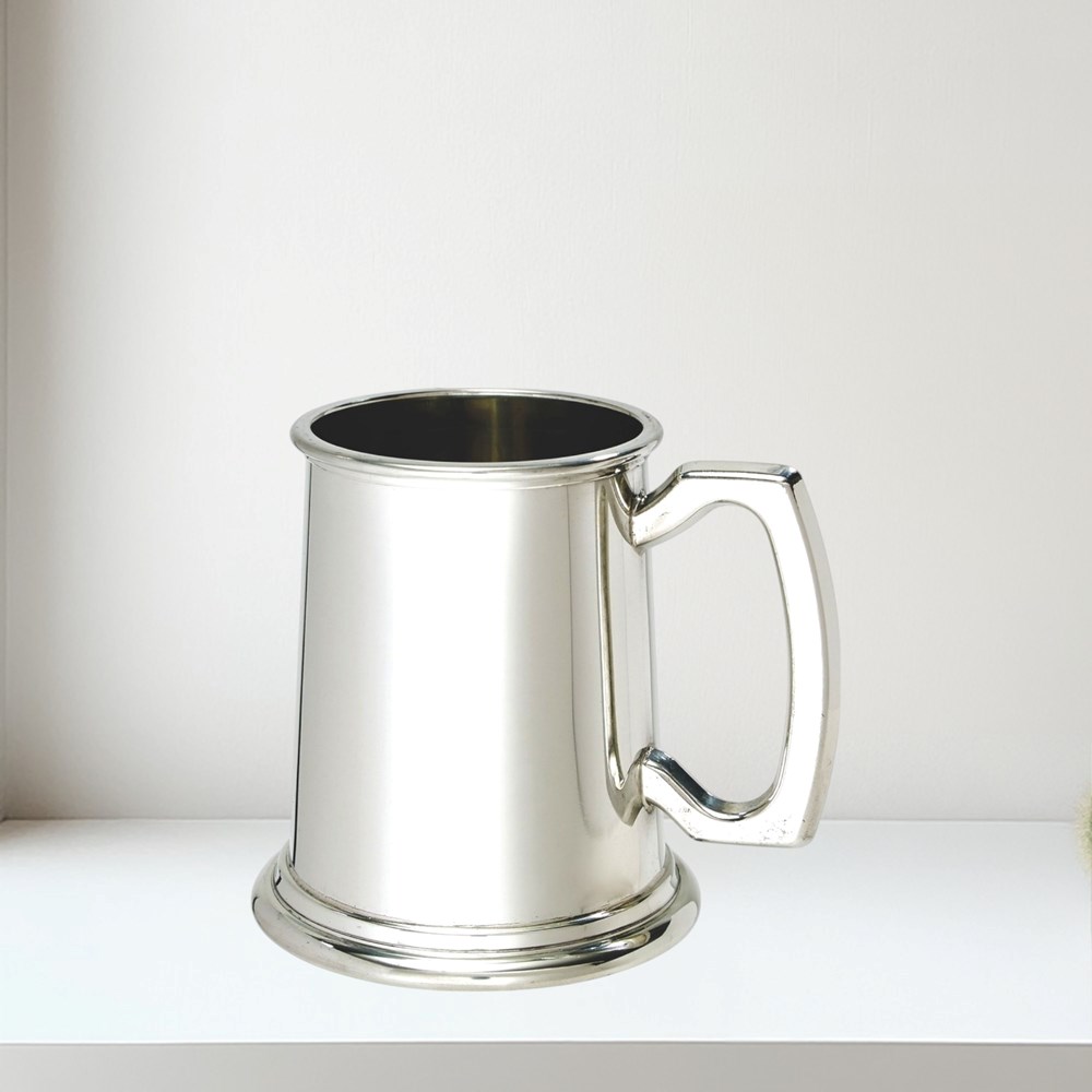 Half Pint Plain Pewter Tankard