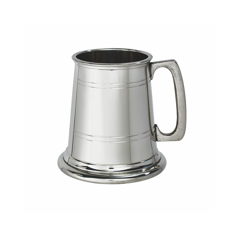 Lined Square Handle Baby Pewter Quarter Pint Mug