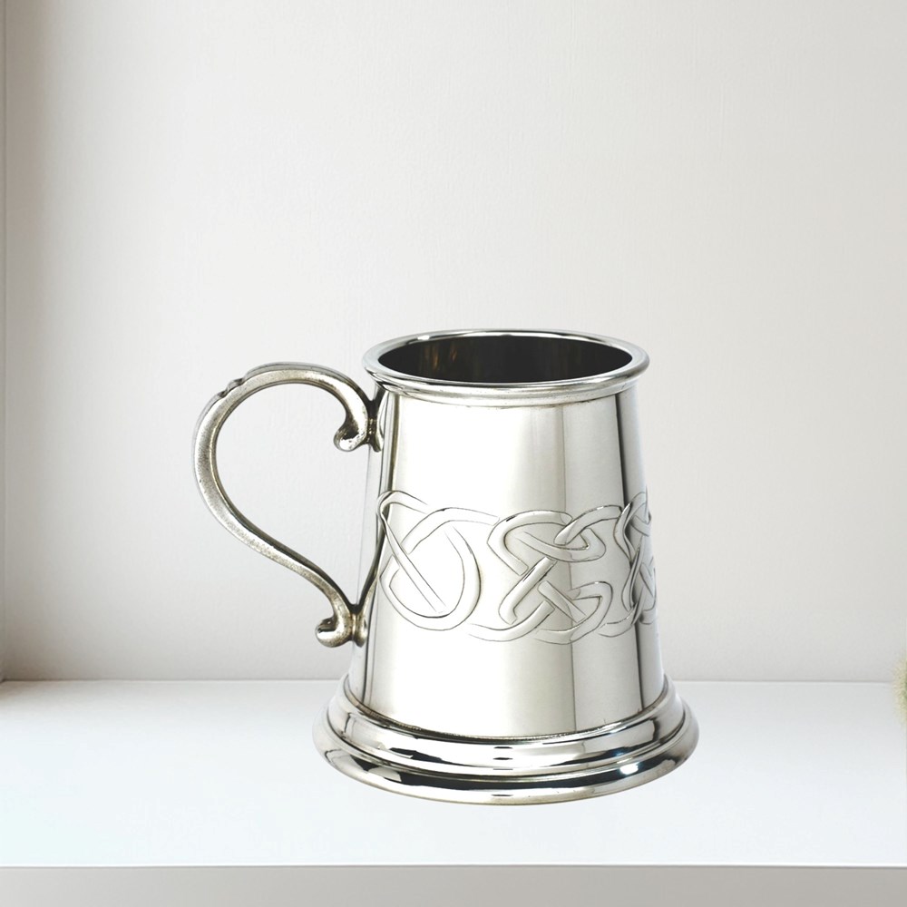 Embossed Celtic Band Baby Quarter Pint Pewter Mug Embossed celtic band baby quarter pint pewter mug