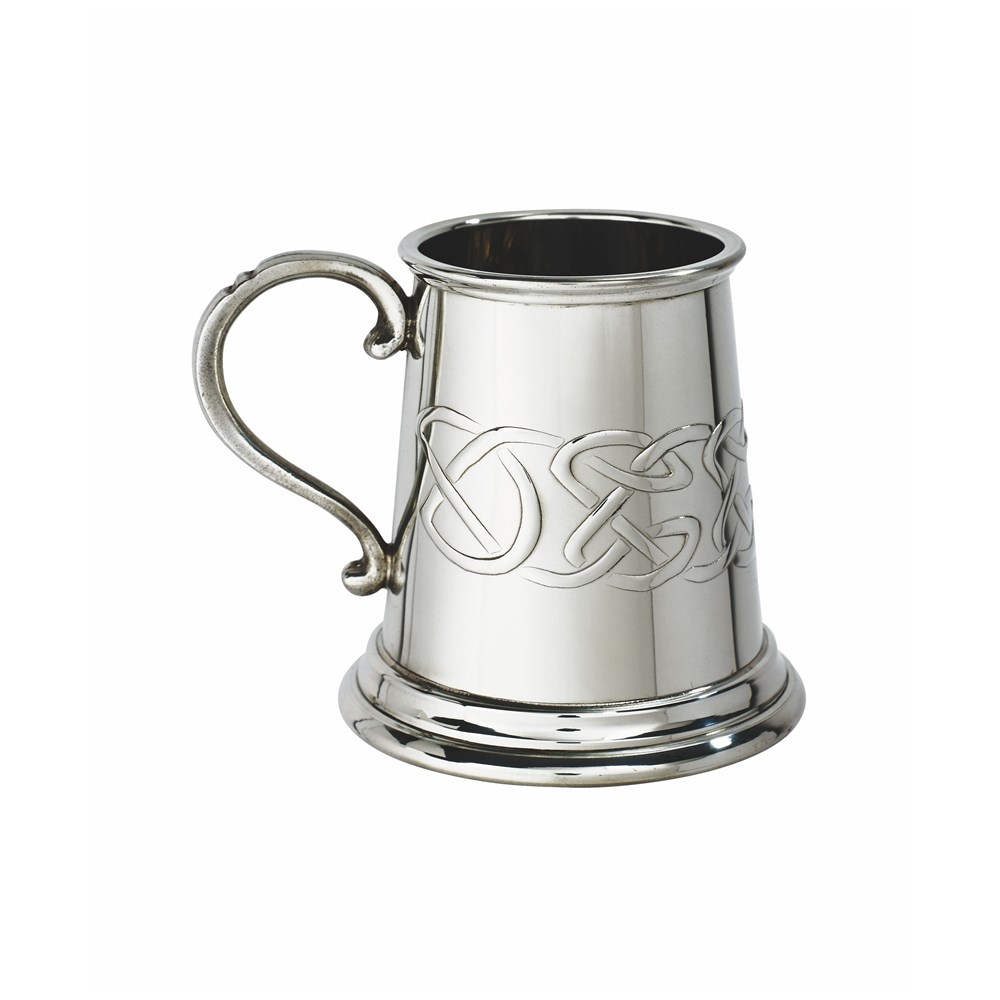 Embossed Celtic Band Baby Quarter Pint Pewter Mug Embossed Celtic Band Baby Quarter Pint Pewter Mug