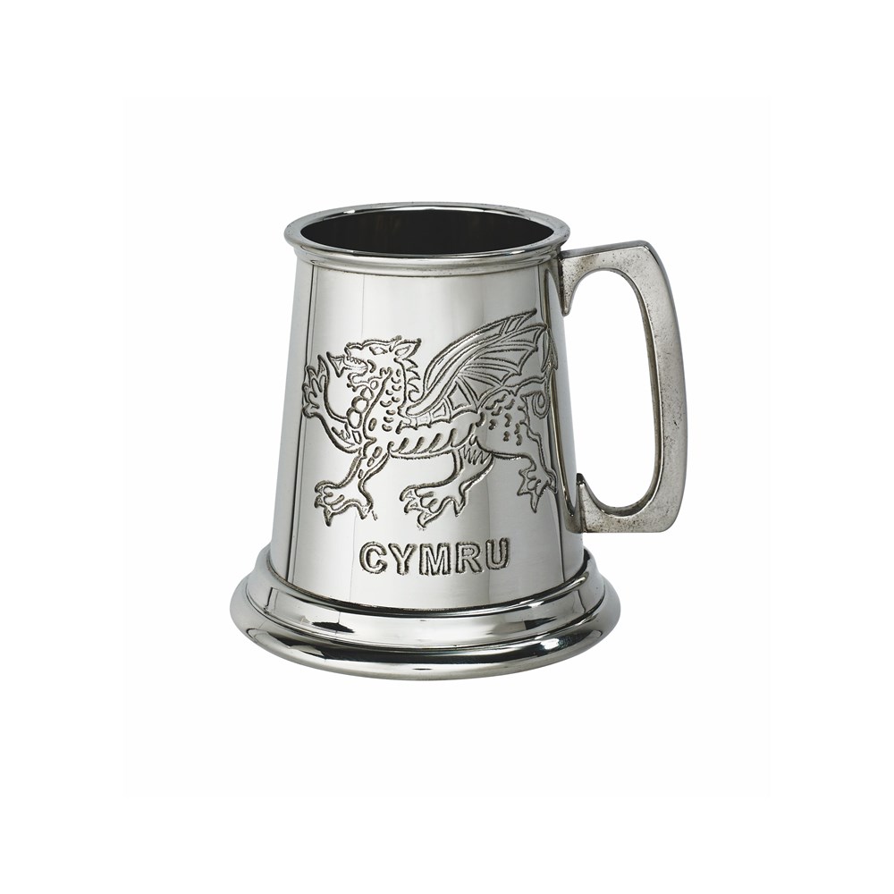 Quarter Pint Welsh Dragon Pewter Babymug
