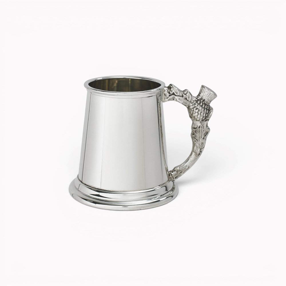 Thistle Handle Pewter Baby Mug Thistle Handle Pewter Baby Mug