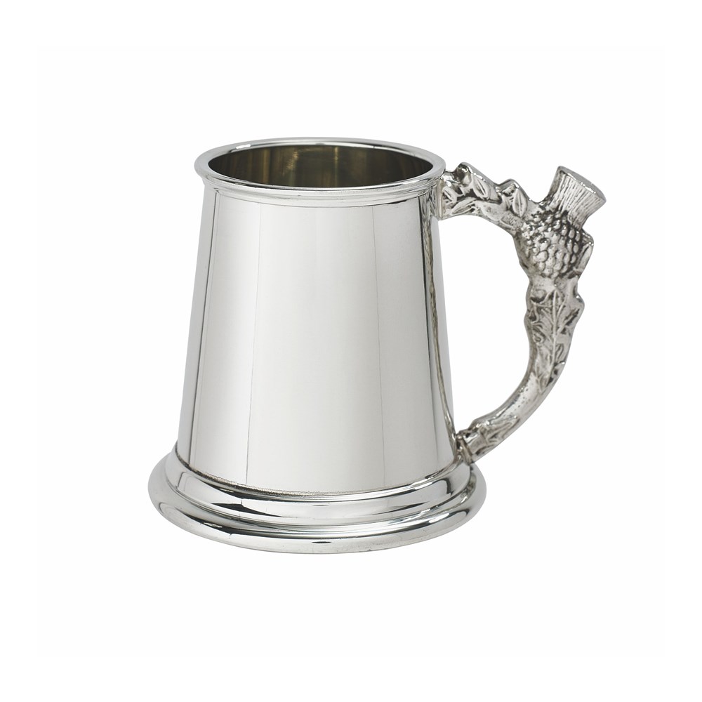 Thistle Handle Quarter Pint Pewter Baby Mug