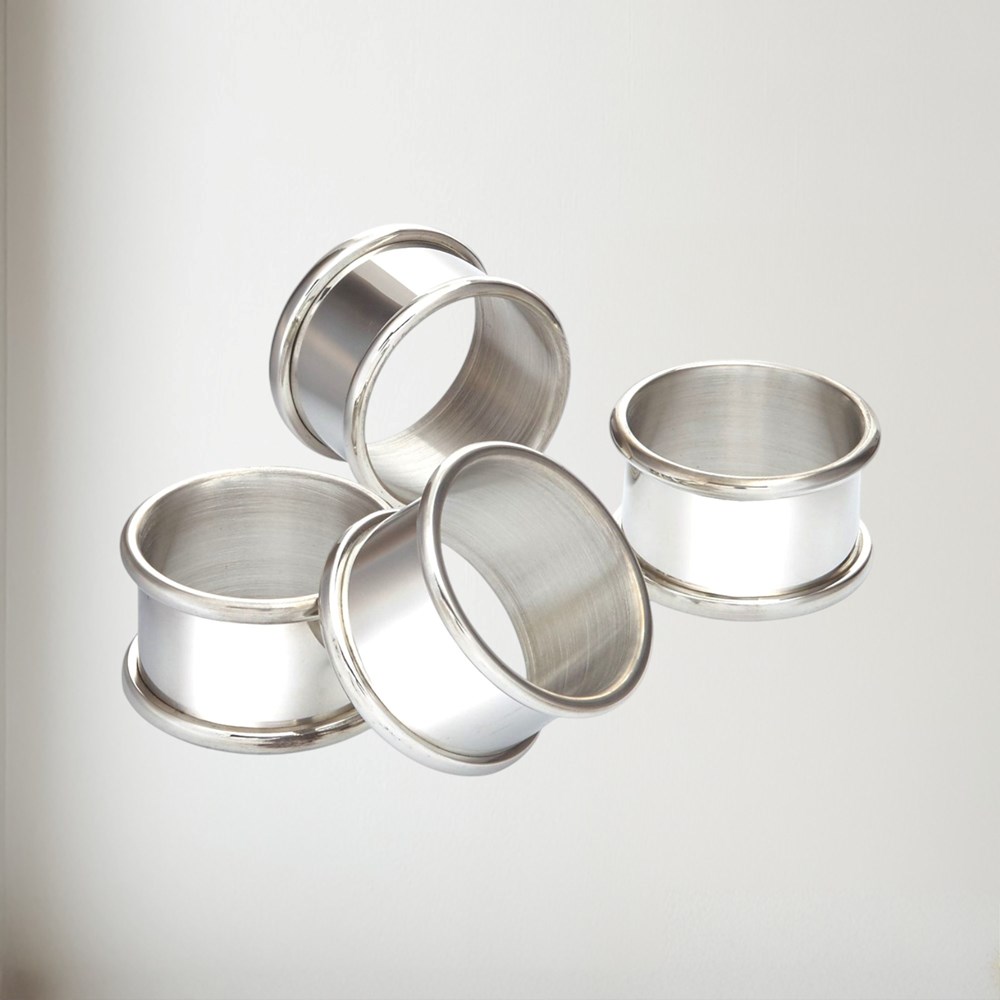 Set Of Four Pewter Napkin Rings Set Of Four Pewter Napkin Rings