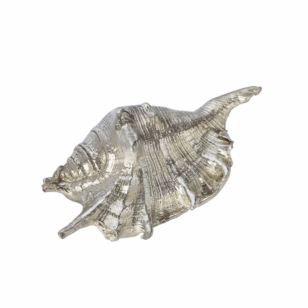 Cast Pewter Spider Conch Shell Ornament