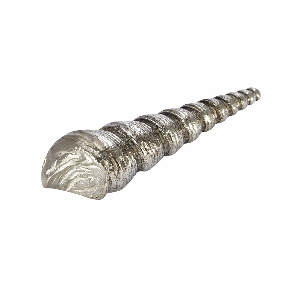 Cast Pewter Long Spiral Shell Ornament