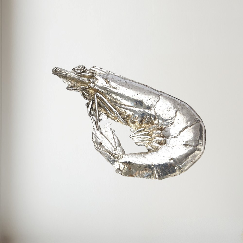 Cast Pewter Crevette Ornament Cast Pewter Crevette ornament