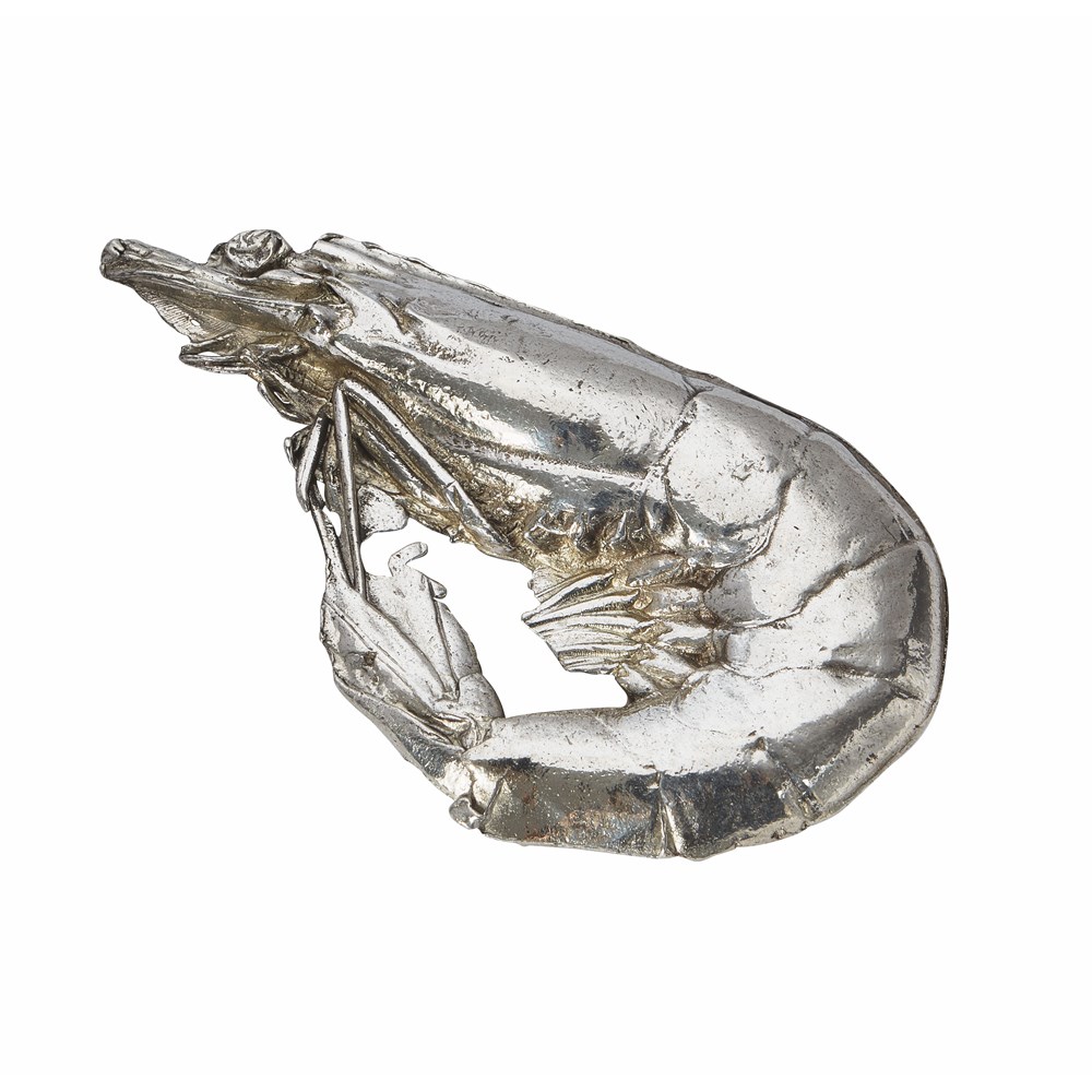 Cast Pewter Crevette Ornament Cast Pewter Crevette Ornament