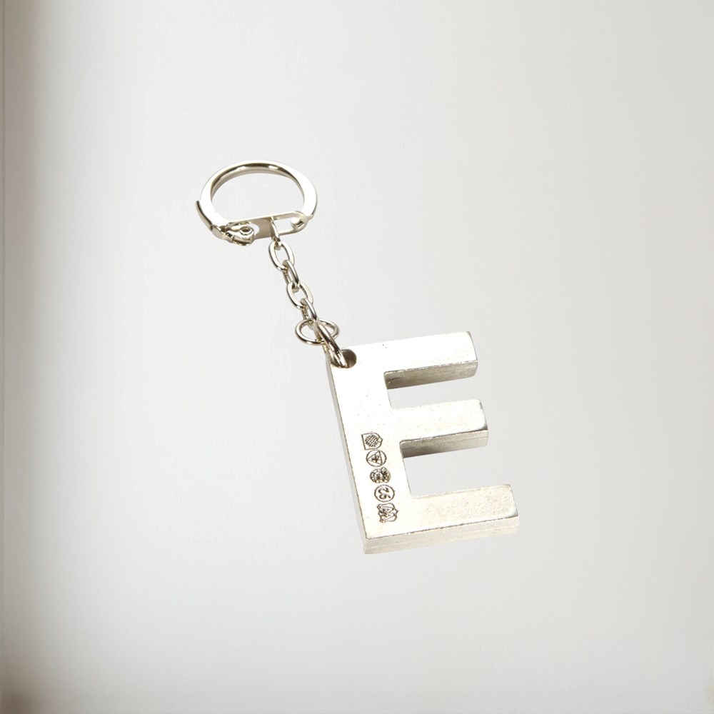 Initial E Touchmarked Pewter Keyring Initial E Touchmarked Pewter Keyring