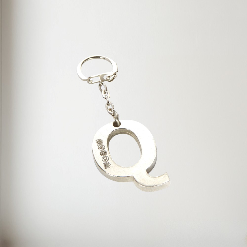 Initial Q Touchmarked Pewter Keyring Initial Q Touchmarked Pewter Keyring
