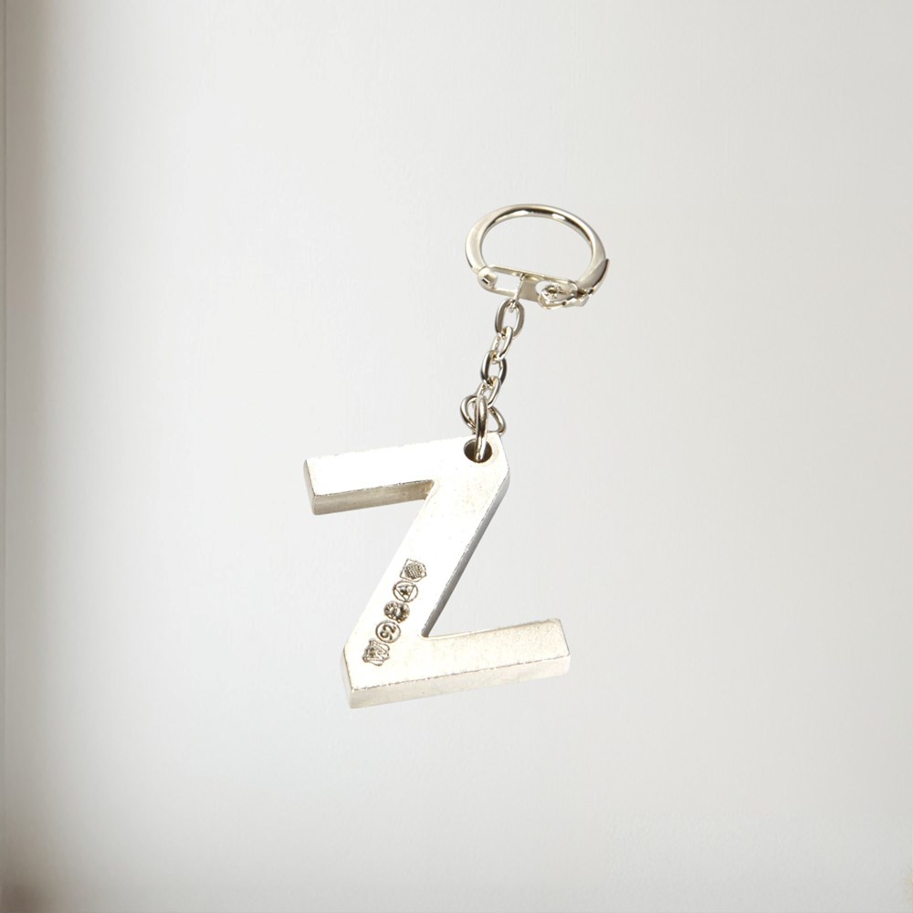 Initial Z Touchmarked Pewter Keyring KEYRING-Z