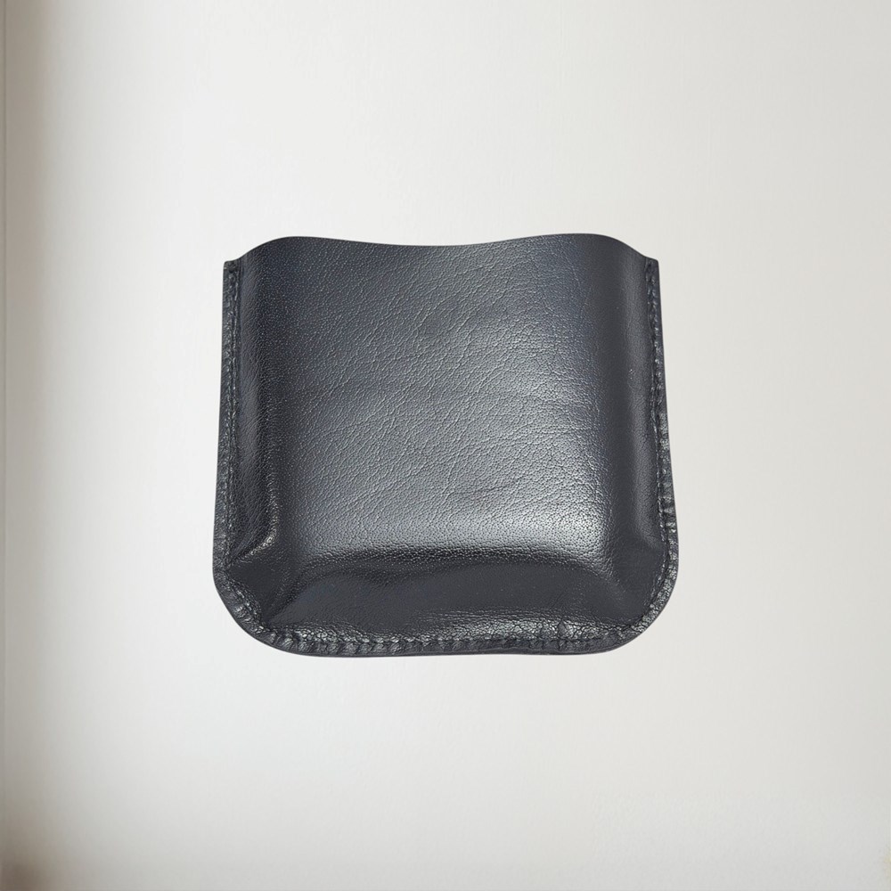 Black Leather Pouch To Fit 4oz Pocket Flasks