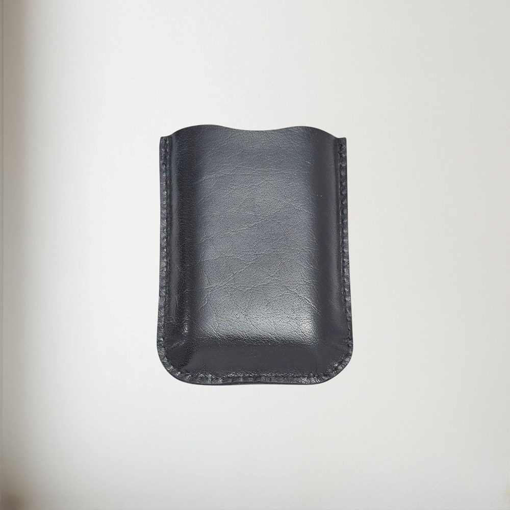 Black Leather Pouch To Fit 3oz Pocket Flasks