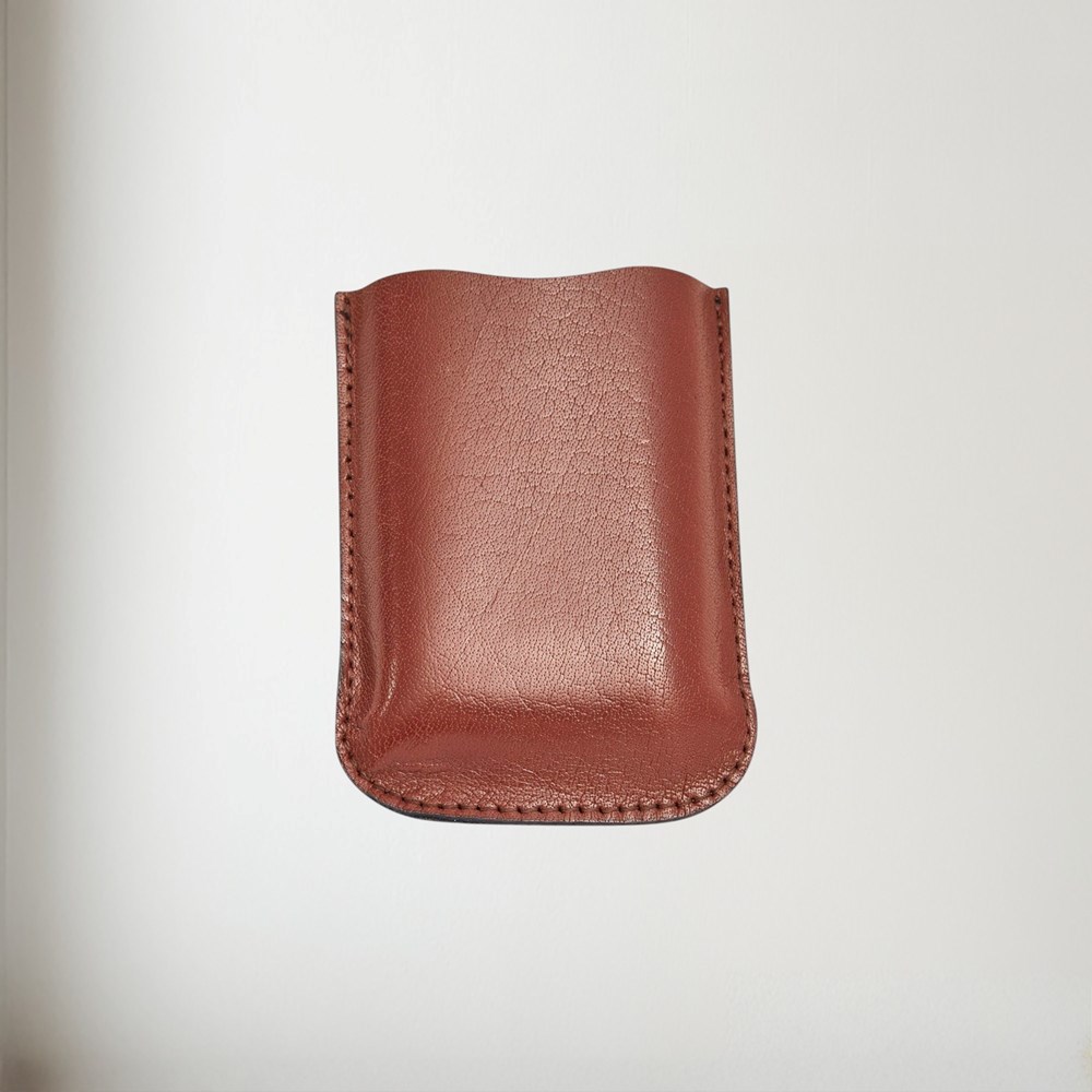 Brown Leather Pouch To Fit 3oz Pocket Flasks