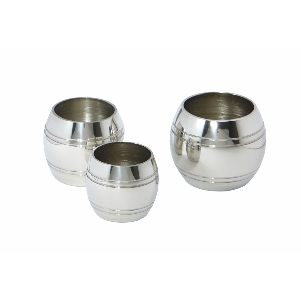 Set Of Three Pewter Barrel Measures