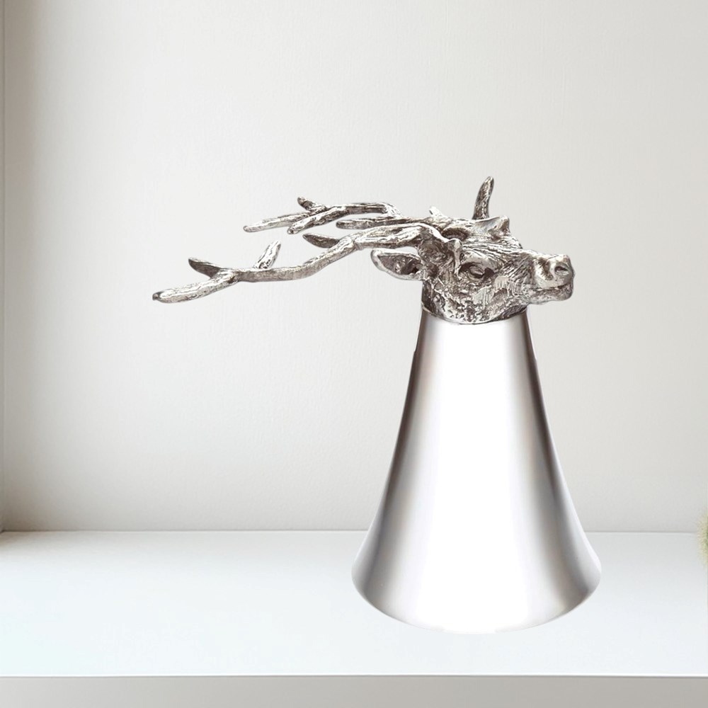 5oz Stag Head Pewter Jigger Cup 5oz Stag Head Pewter Jigger Cup