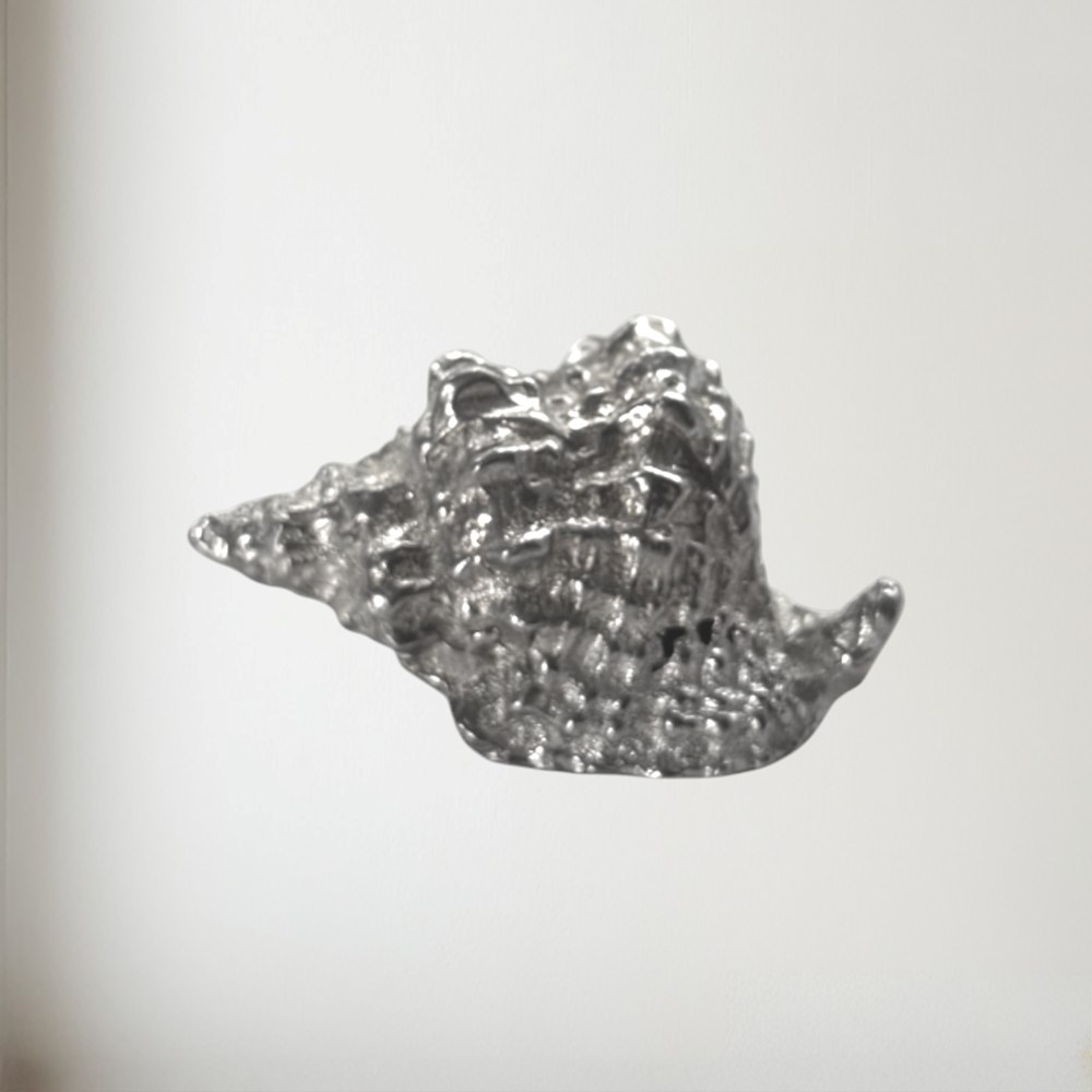 Cast Pewter Triton Shell Ornament