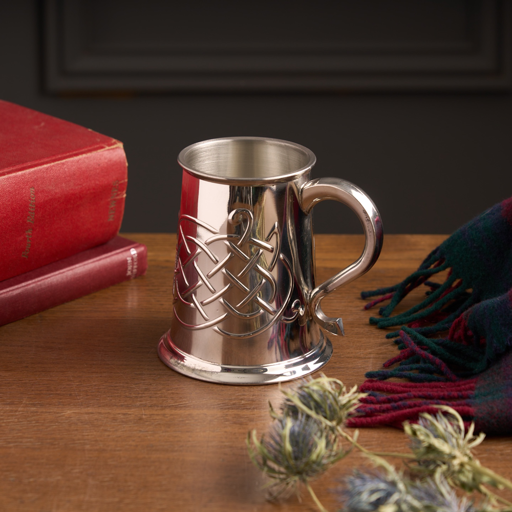 Jura Celtic Embossed Pewter Tankard Jura Celtic Embossed Pewter Tankard