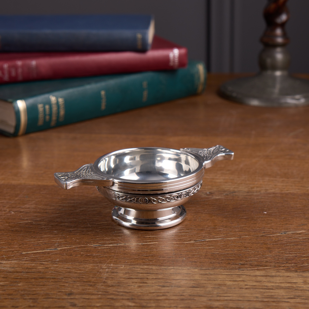 Celtic Band Small Pewter Quaich Celtic Band Small Pewter Quaich
