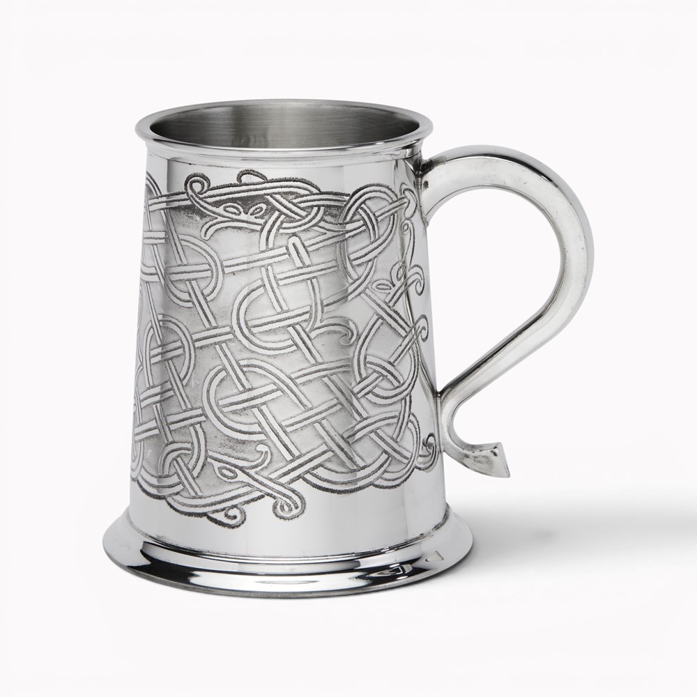 Celtic Pattern Pewter Tankard Celtic Pattern Pewter Tankard