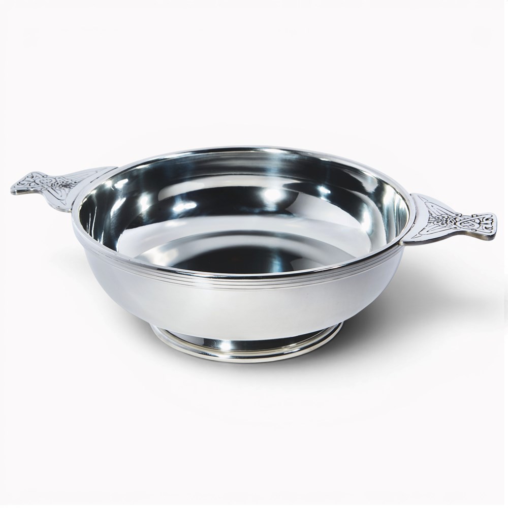 Giant Pewter Ten Inch Quaich Ten Inch Pewter Quaich