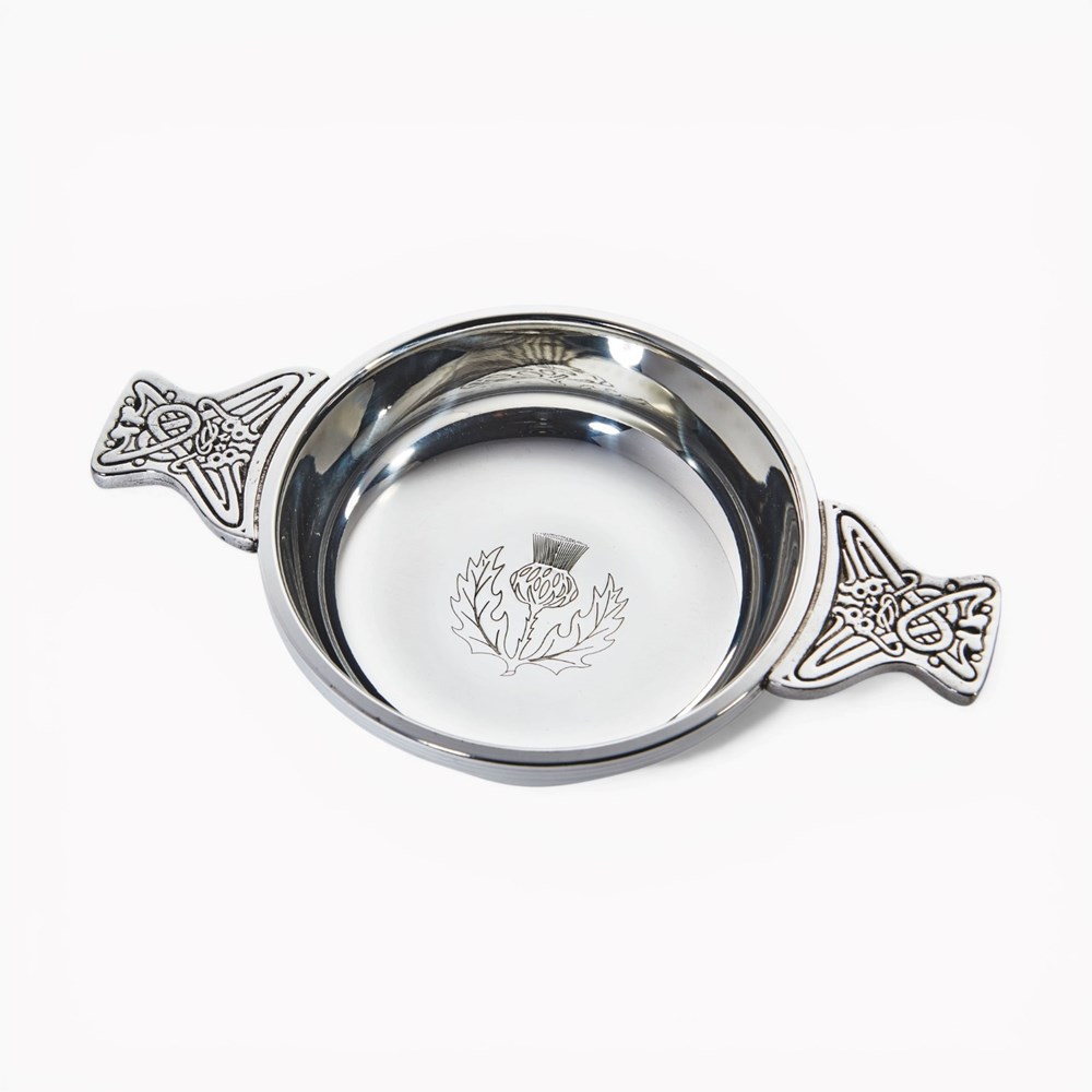 Thistle Large Pewter Quaich Thistle Large Pewter Quaich