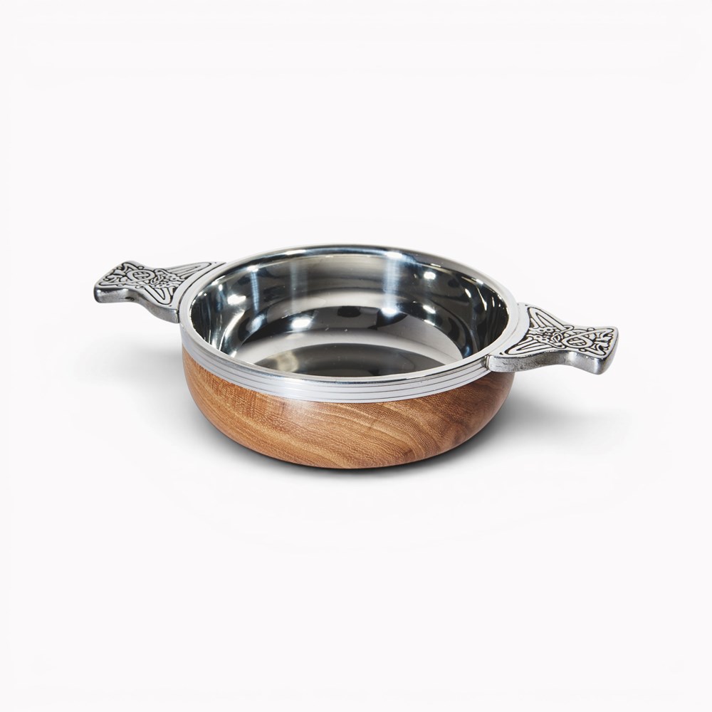Wood And Pewter Medium Quaich Wood And Pewter Medium Quaich