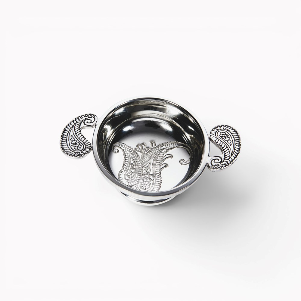 Paisley Small Pewter Quaich Paisley Small Pewter Quaich