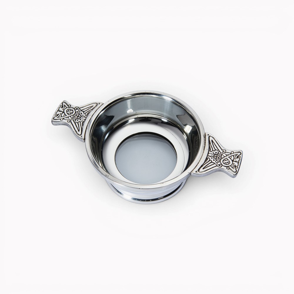 Glass Base Standard Pewter Quaich