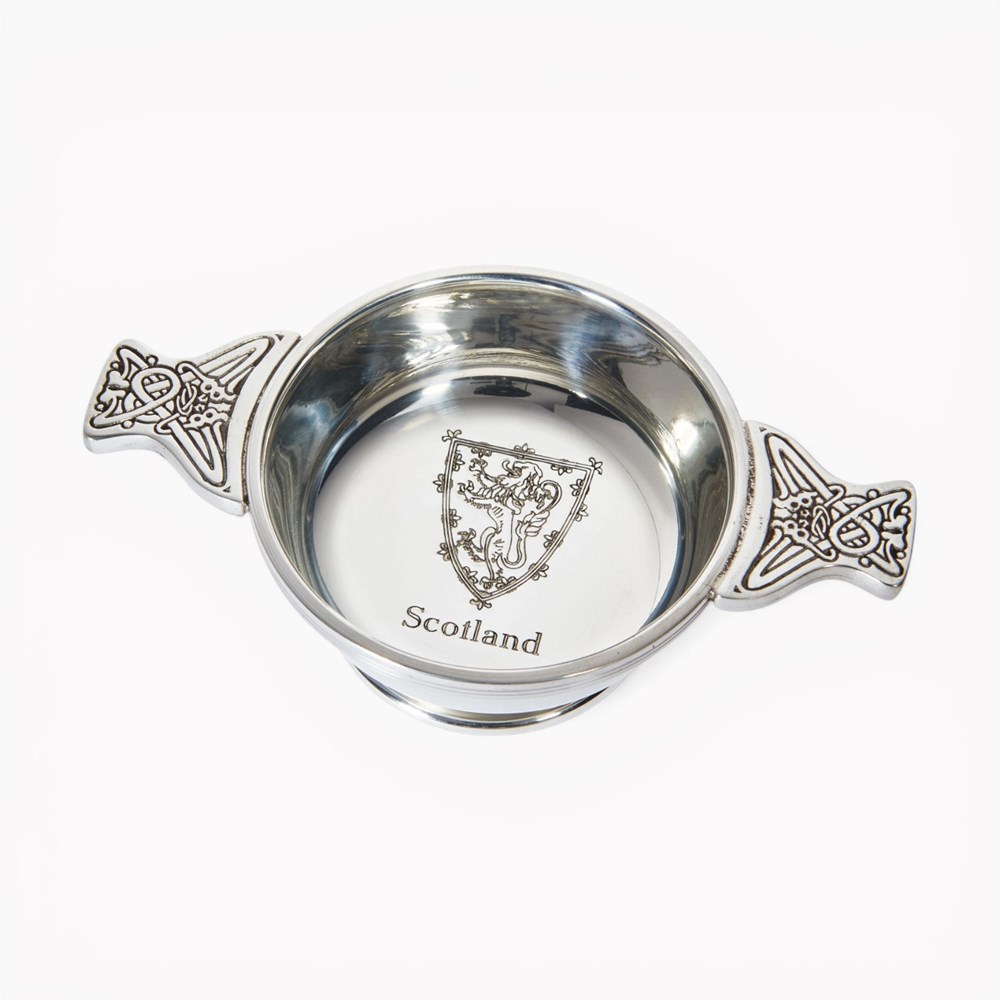 Lion Of Scotland Standard Pewter Quaich Lion Of Scotland Standard Pewter Quaich