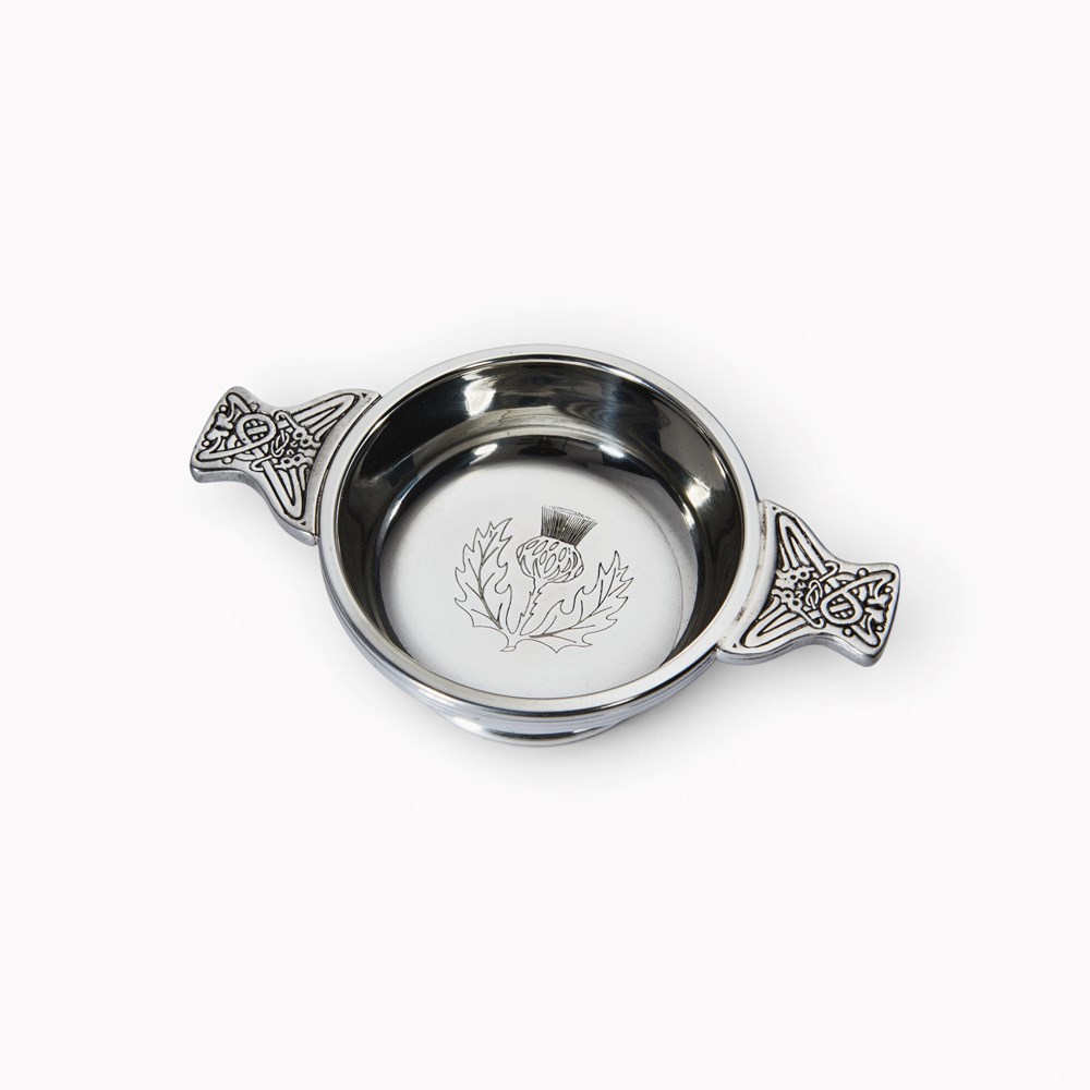 Thistle Stamp Standard Pewter Quaich