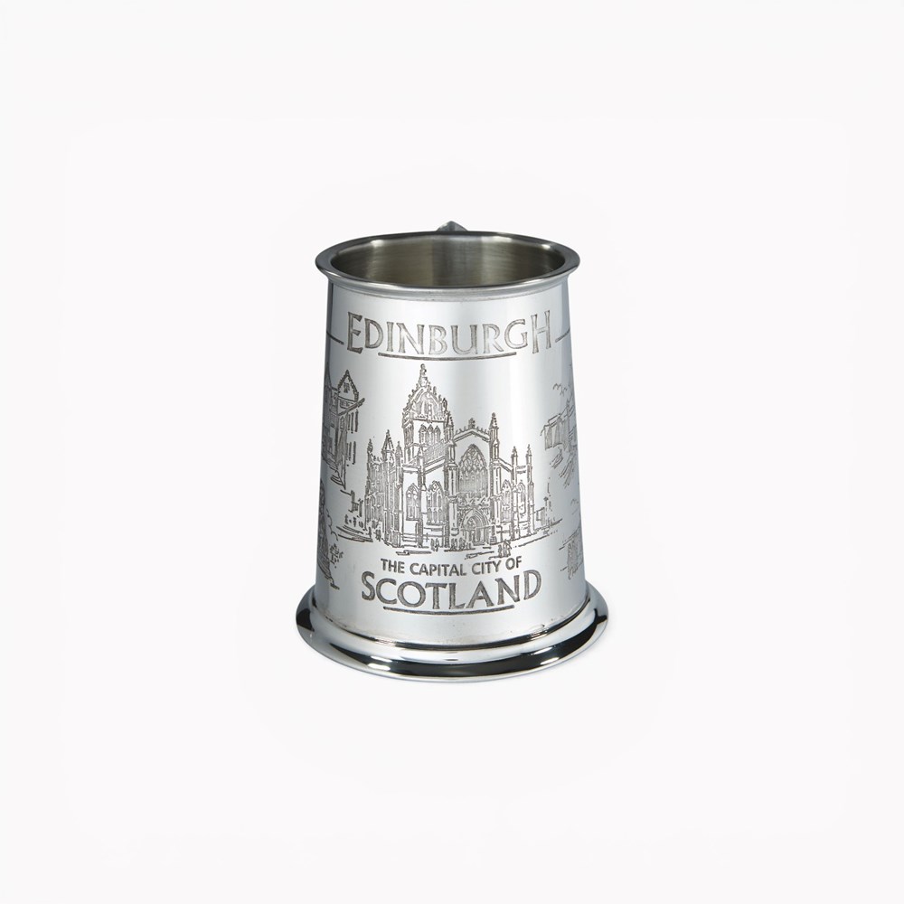 Edinburgh Scene Pewter Tankard Edinburgh Scene Pewter Tankard