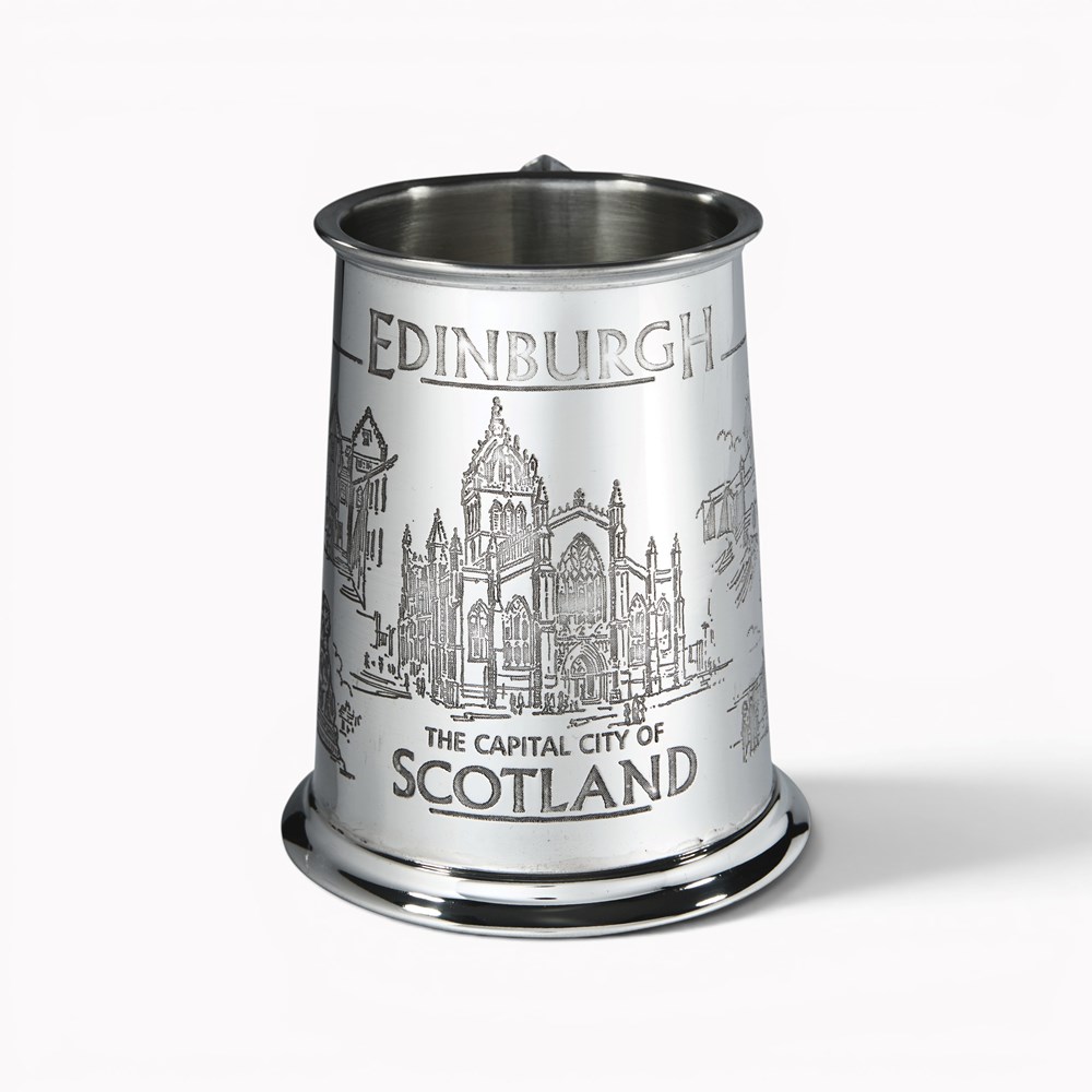 Edinburgh Scene Pewter Tankard Edinburgh Scene Pewter Tankard