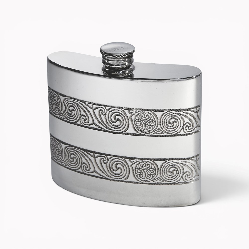 6oz Kells pewter kidney hip flask