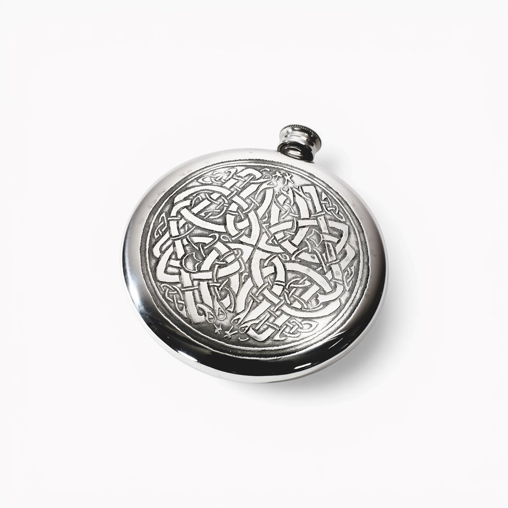 Celtic Circle Pewter Sporran Flask