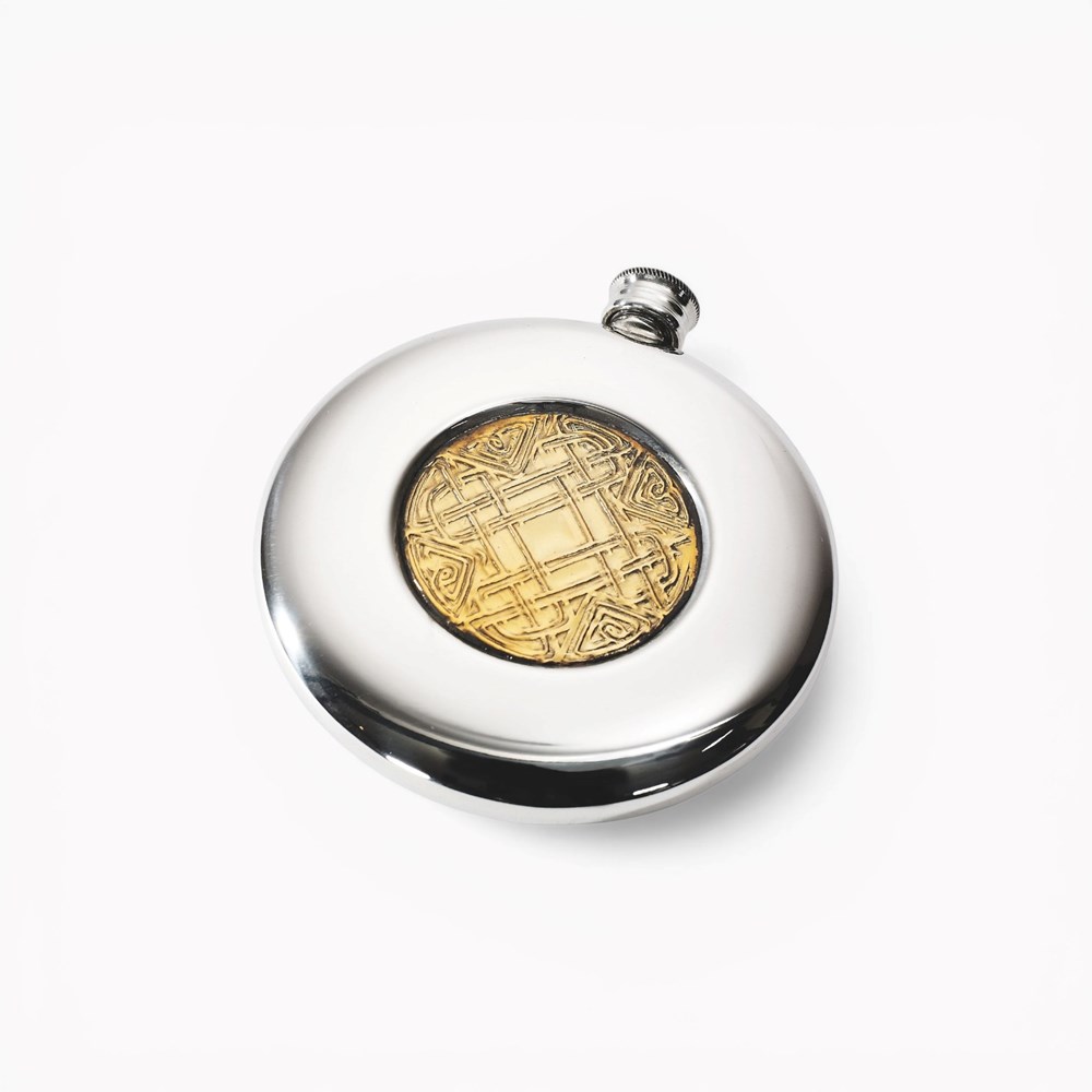 Celtic Gold Pewter Sporran Flask
