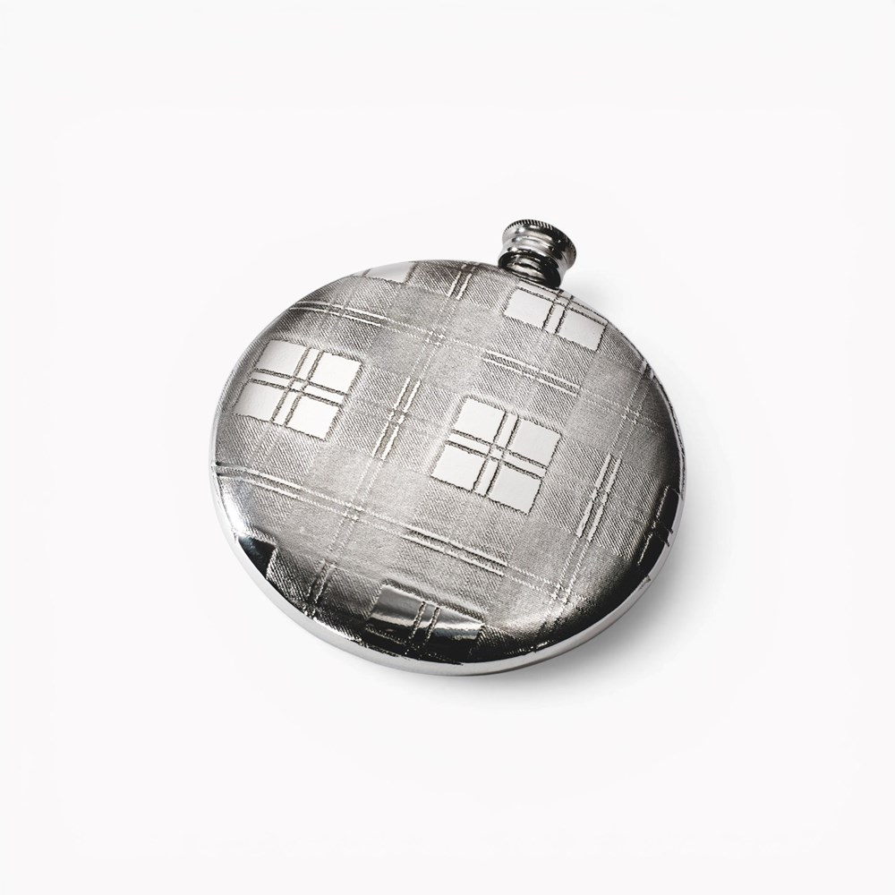 Tartan Pewter Sporran Flask Tartan Pewter Sporran Flask